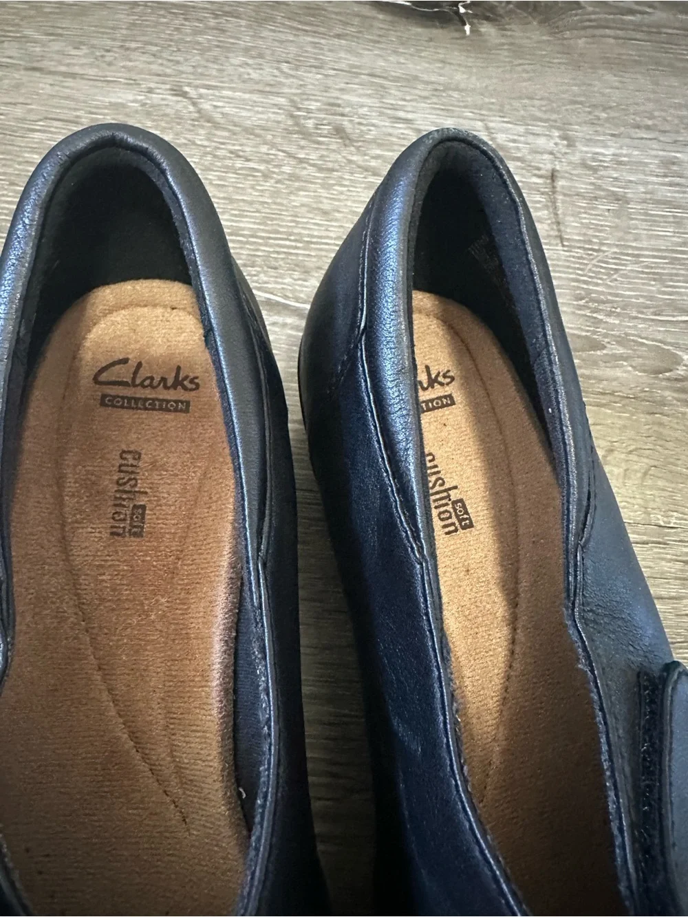 Clarks Black Slip-On Leather Loafers for Men